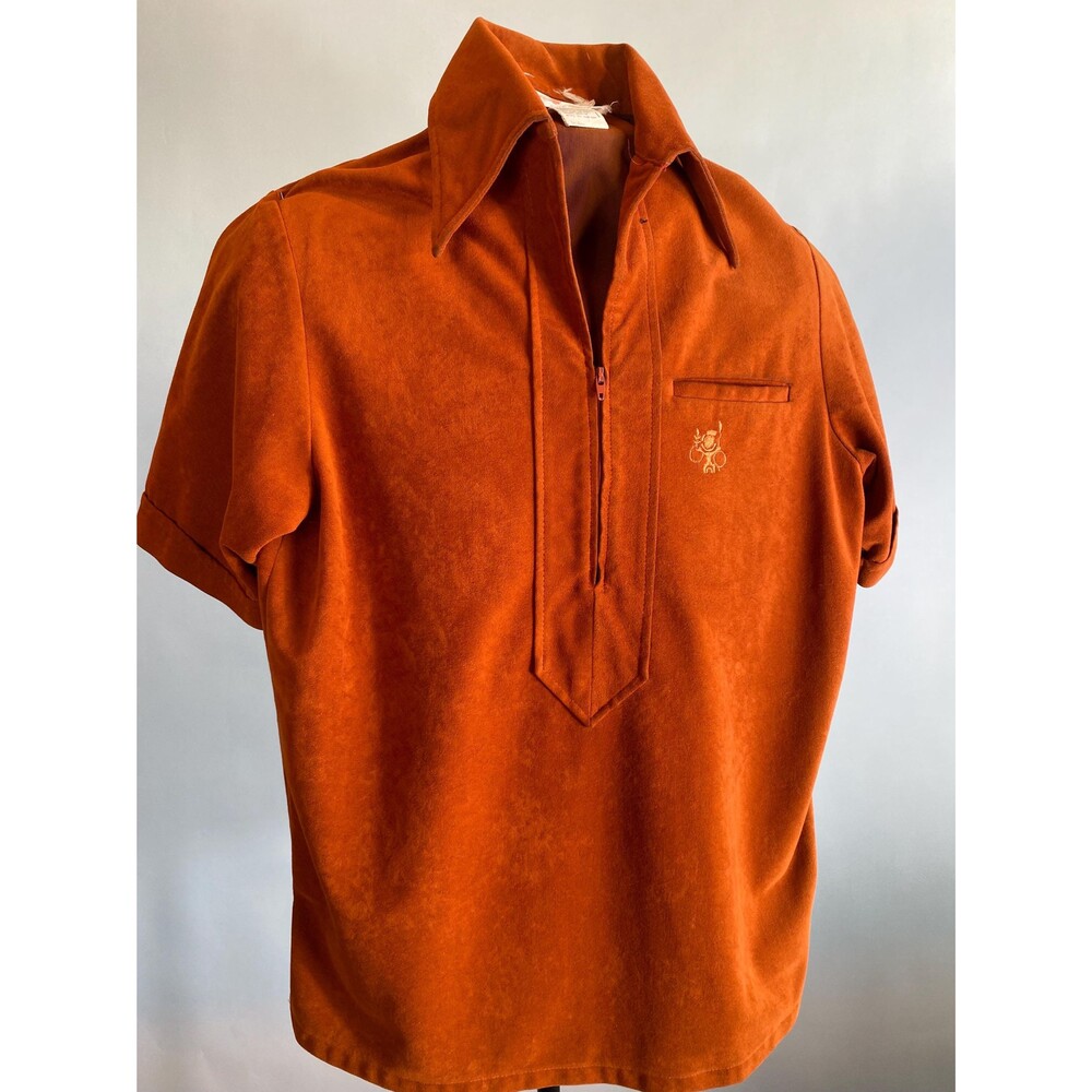 Vintage 1960’s Liberty House Hawaiian Velour Front Zip Shirt: Mid-Century Made